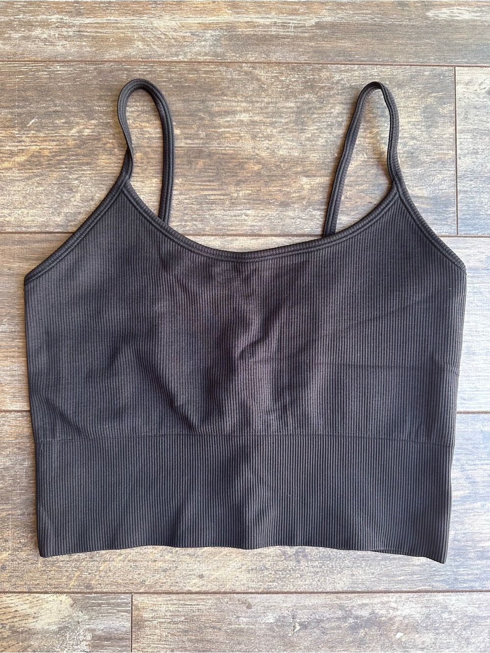 Athleta Aurora Seamless Rib Tank Top in Black